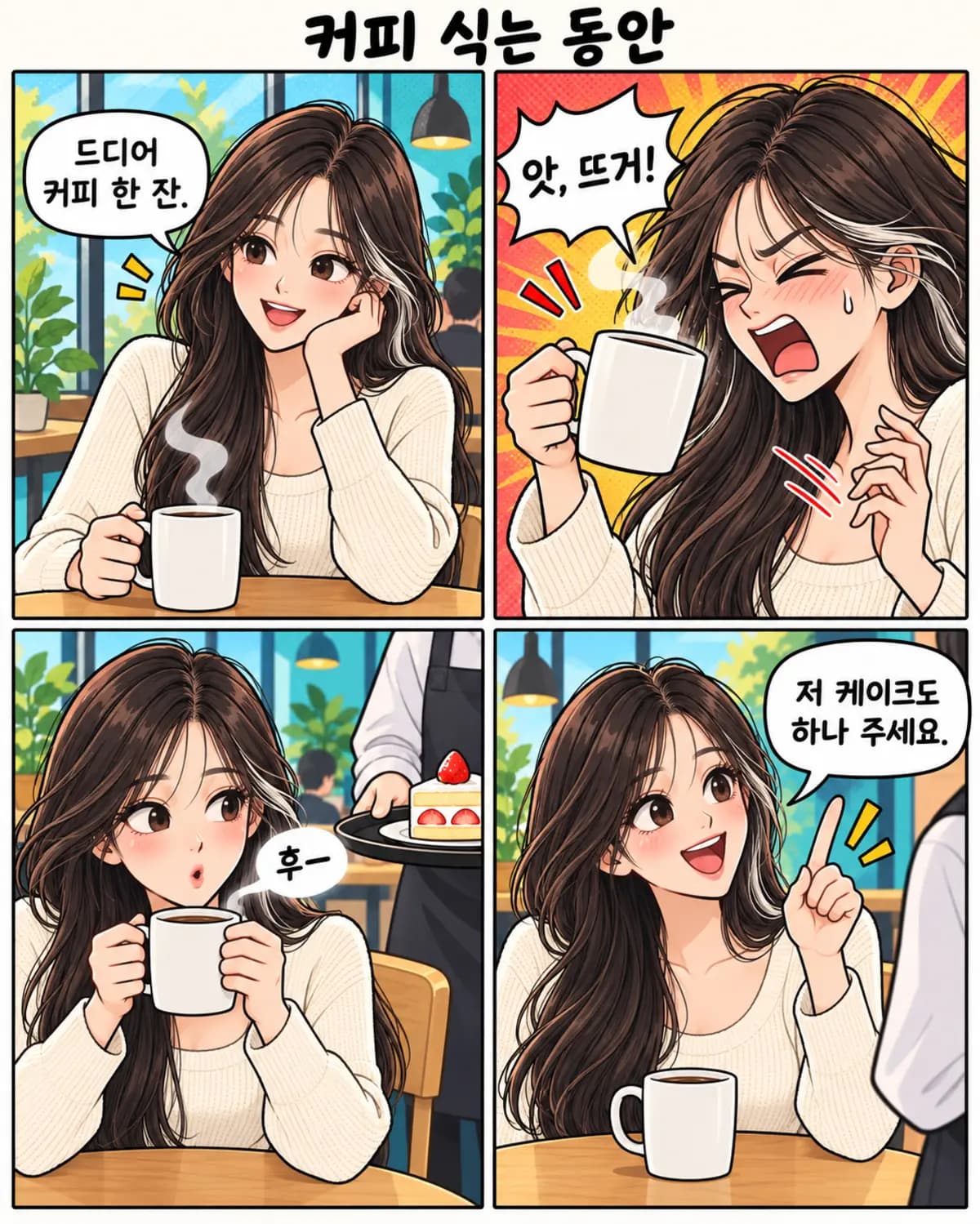 코믹 만화 4컷 예시